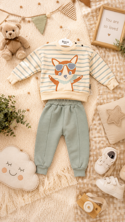 2-Piece Baby Boys Fox Winter & Autumn Set