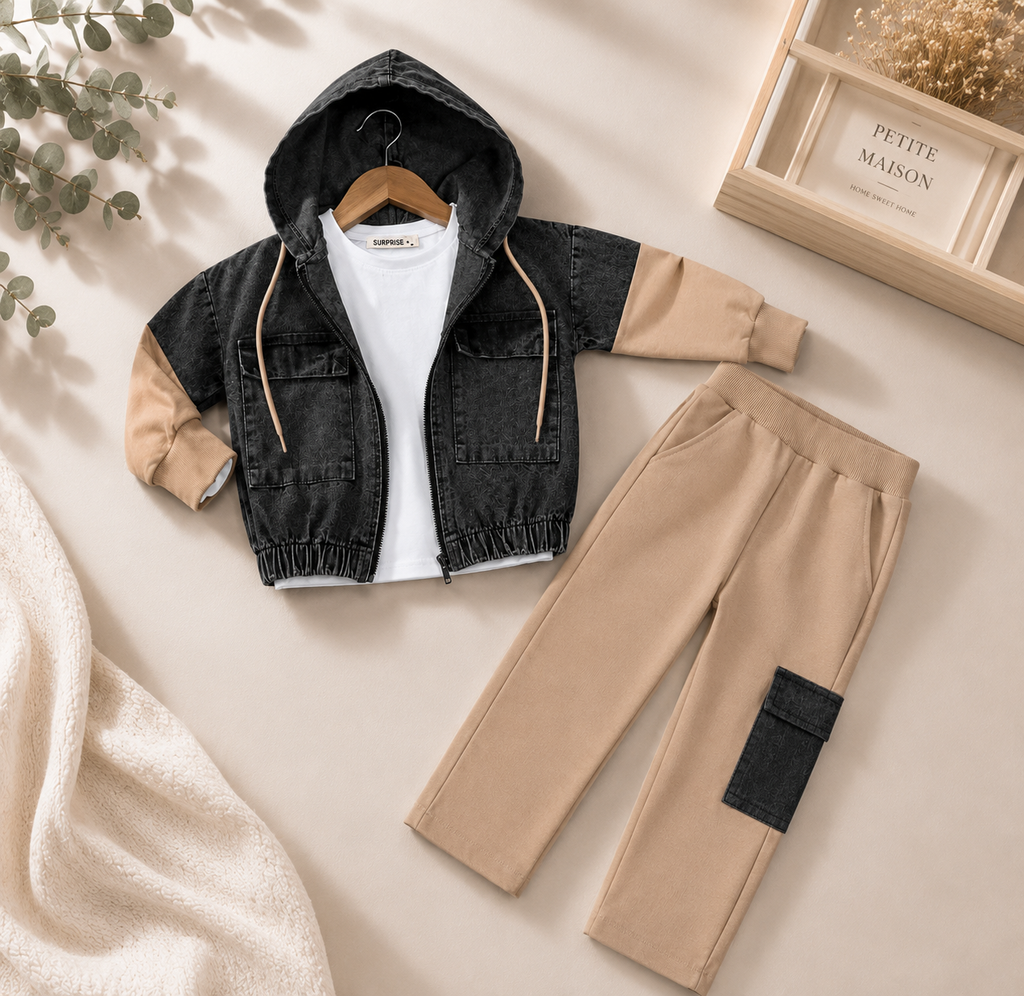 Girls’ 3-Piece Hooded Denim Set
