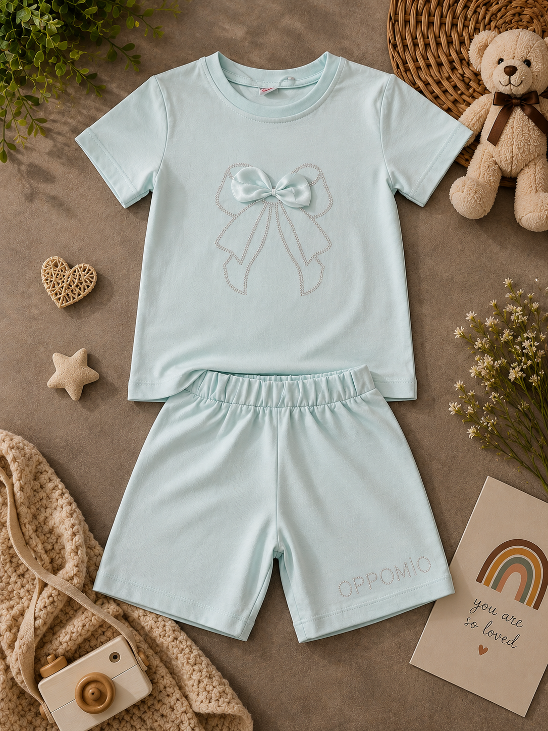 Girls Bow Summer Set