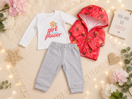 Adorable 3-Piece Baby Girl Outfit Set