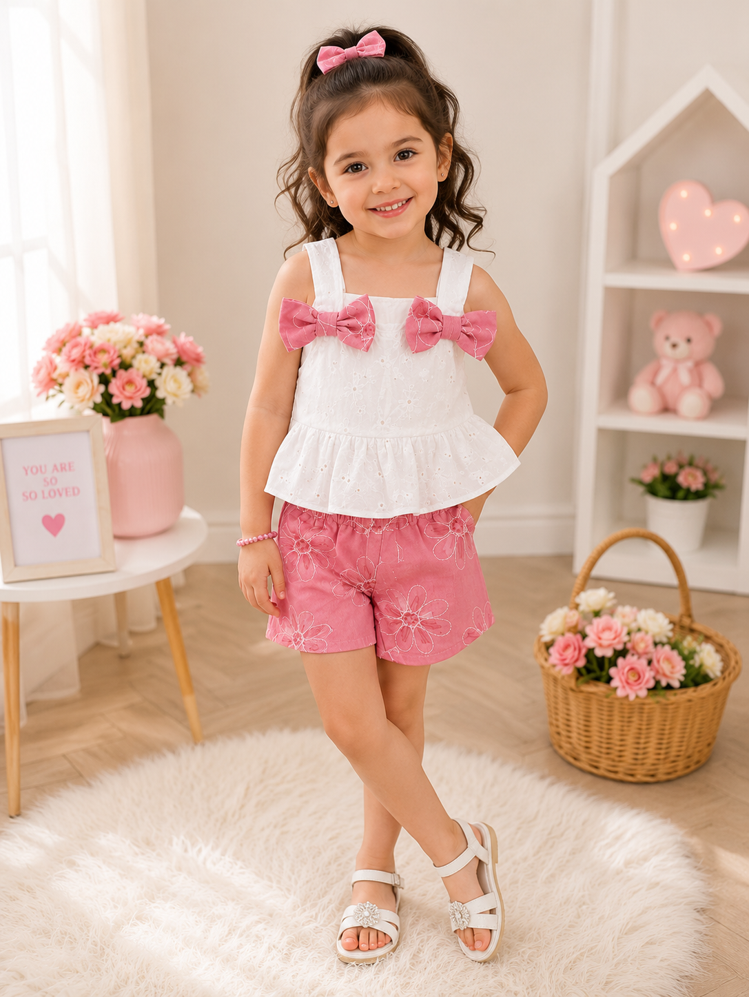 Girls' Premium Cotton Summer Set