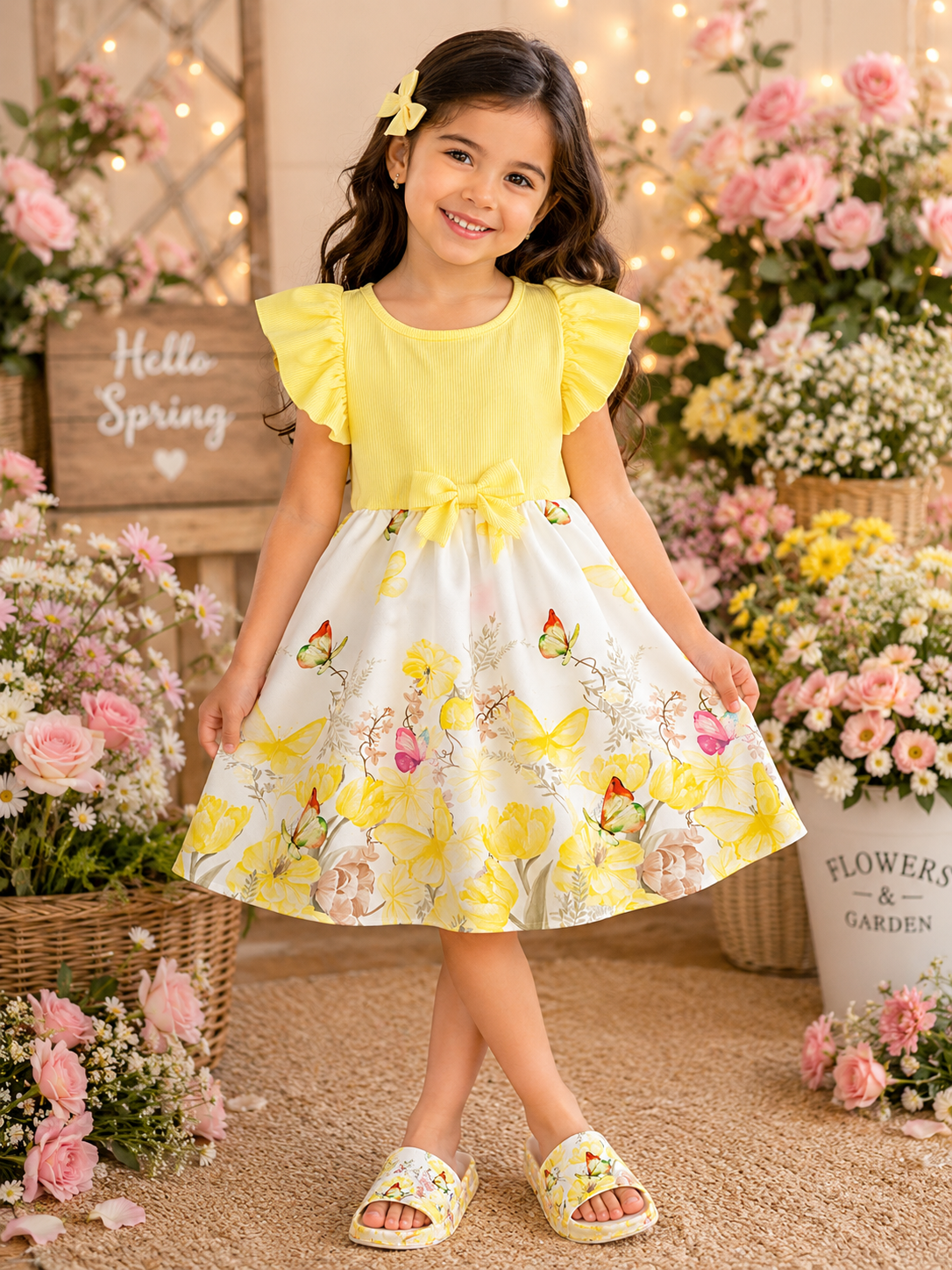 Girls' Floral Summer Dress