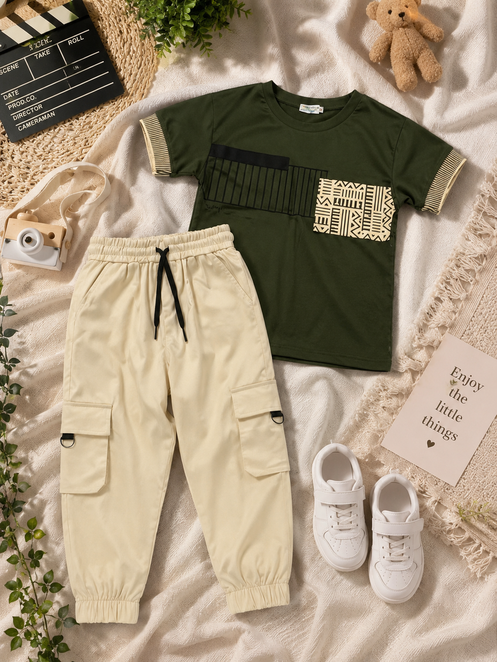 Boys' Casual Cargo Outfit Set