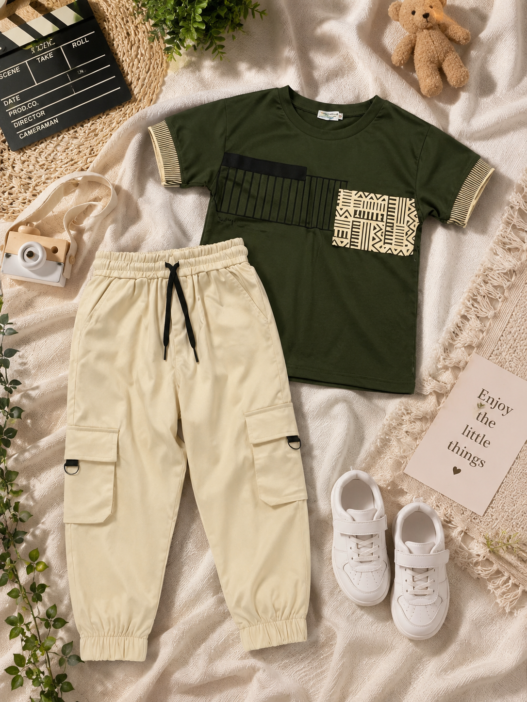 Boys' Casual Cargo Outfit Set