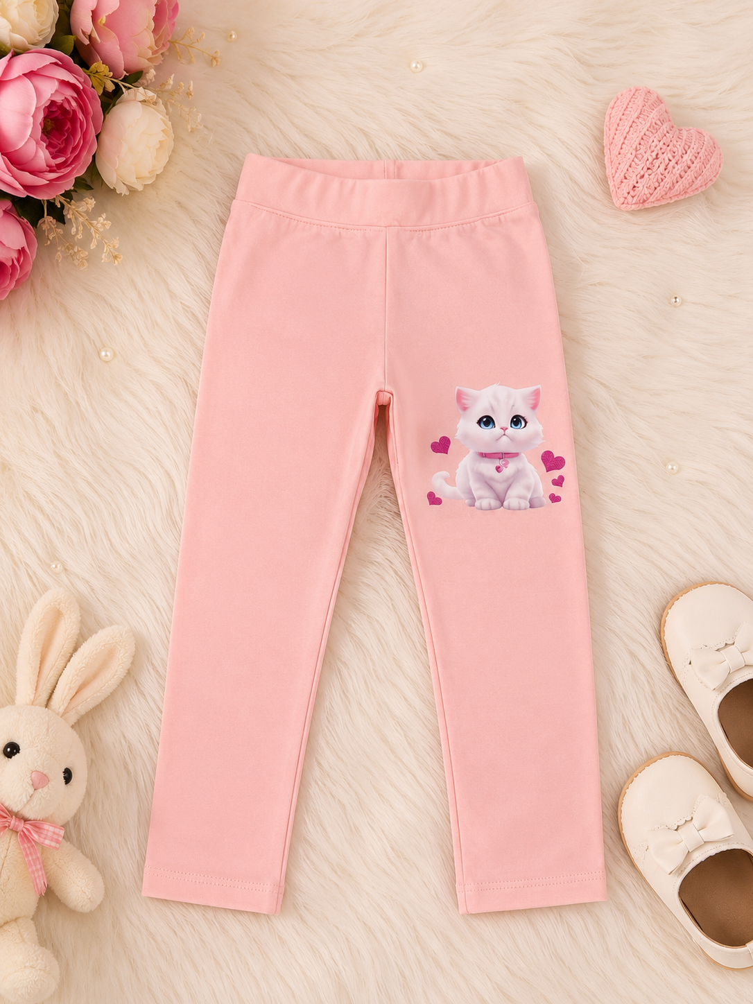 Girls Cute Kitty Leggings