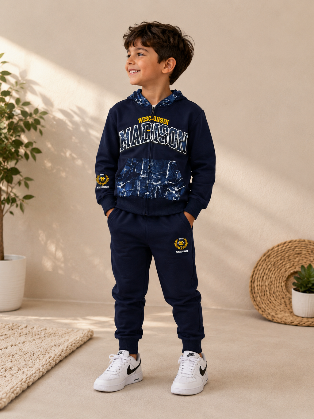 Madison Kids Navy Blue Tracksuit Set