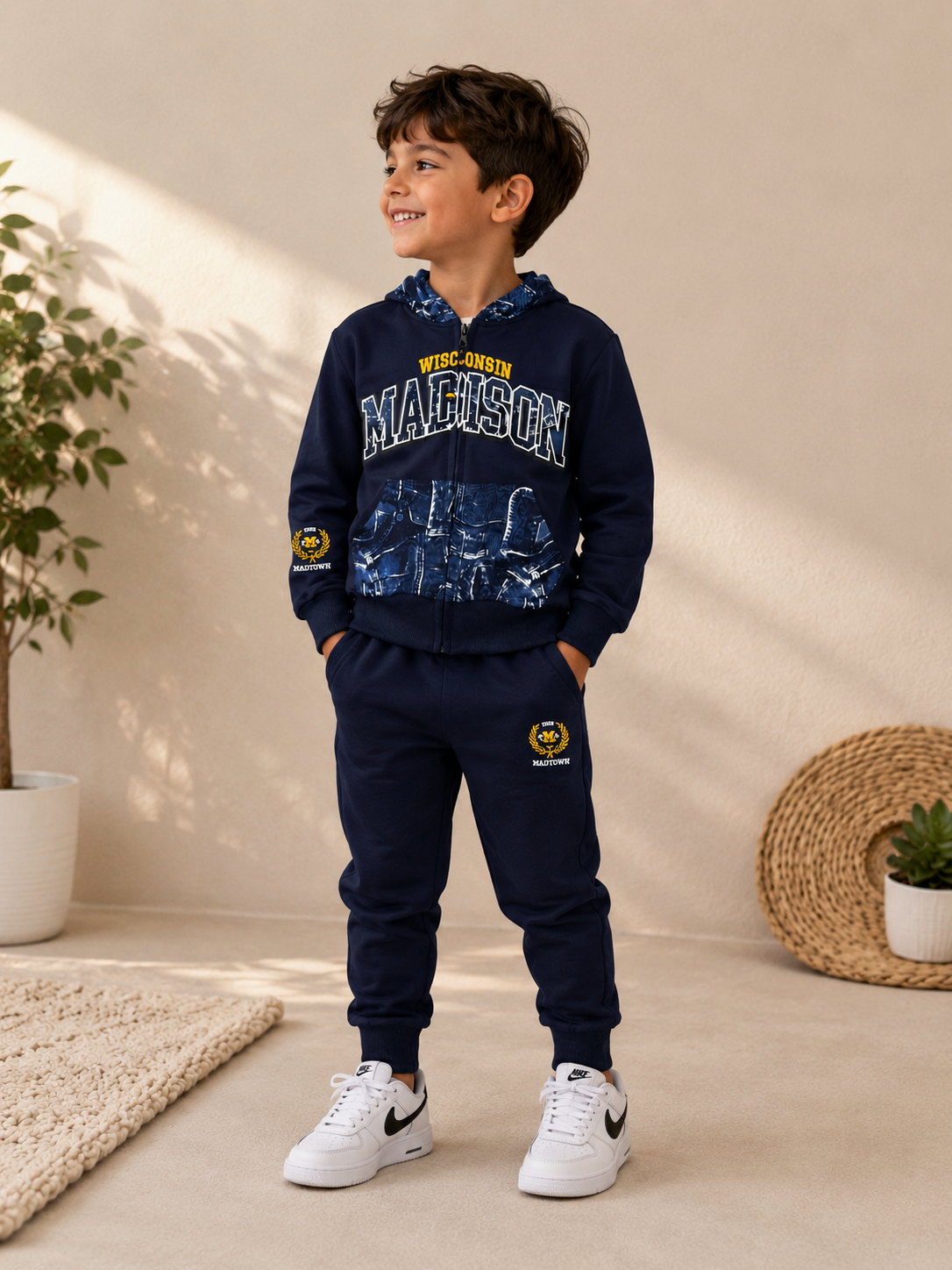 Madison Kids Navy Blue Tracksuit Set