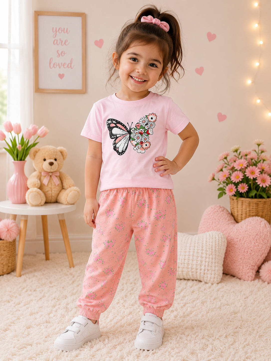 Butterfly Blossom Girls' Lounge Set