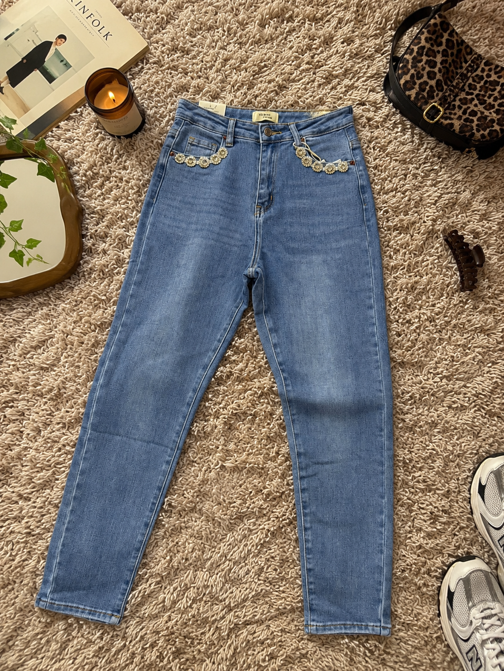 Premium Rhinestone Skinny Jeans