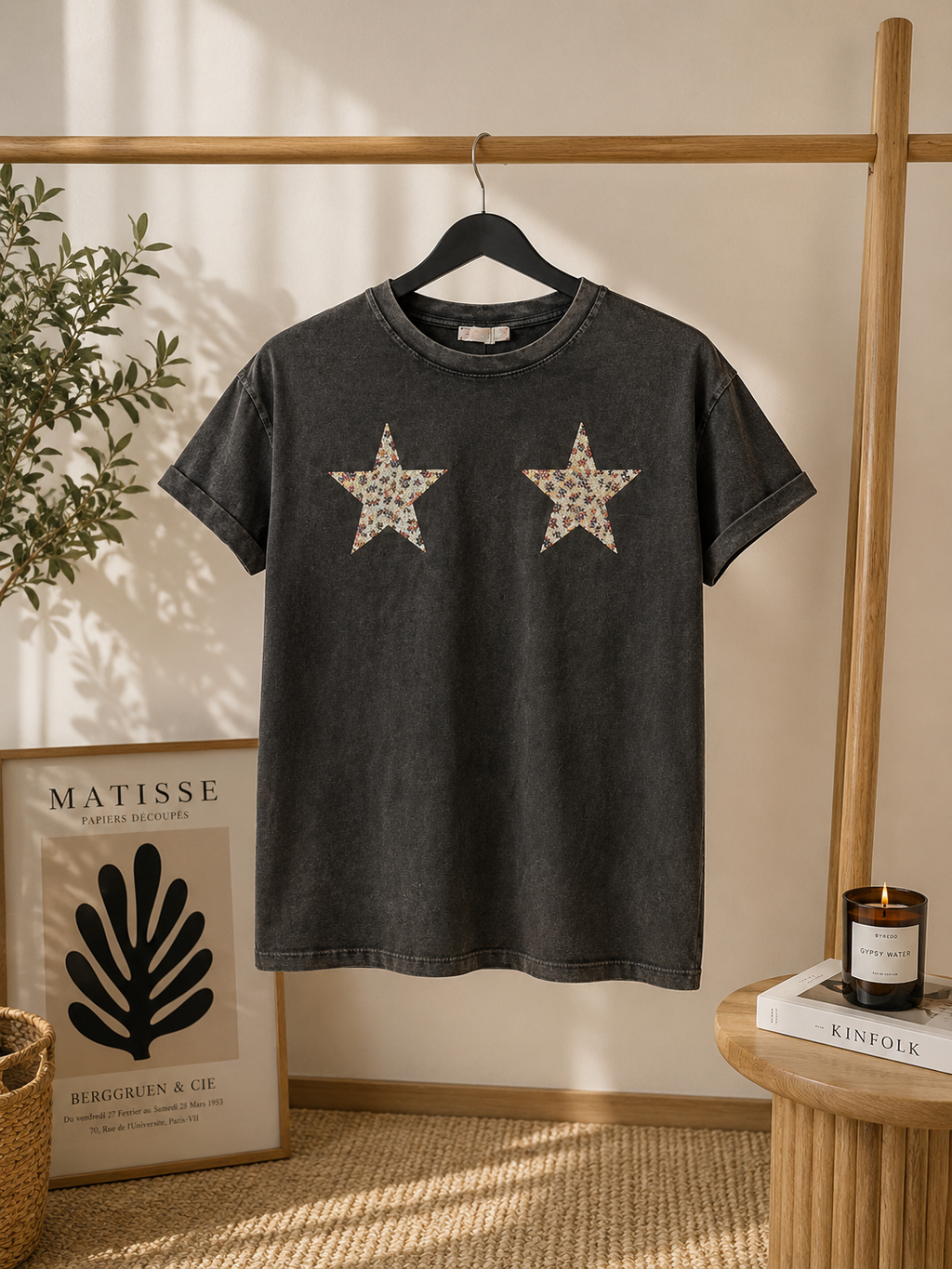 Premium Washed Star Graphic T-Shirt