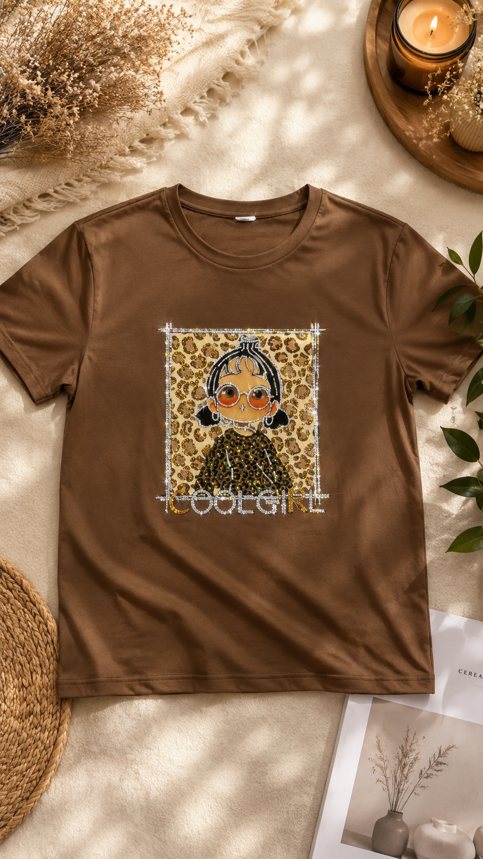 Cool Girl Leopard Graphic T-Shirt