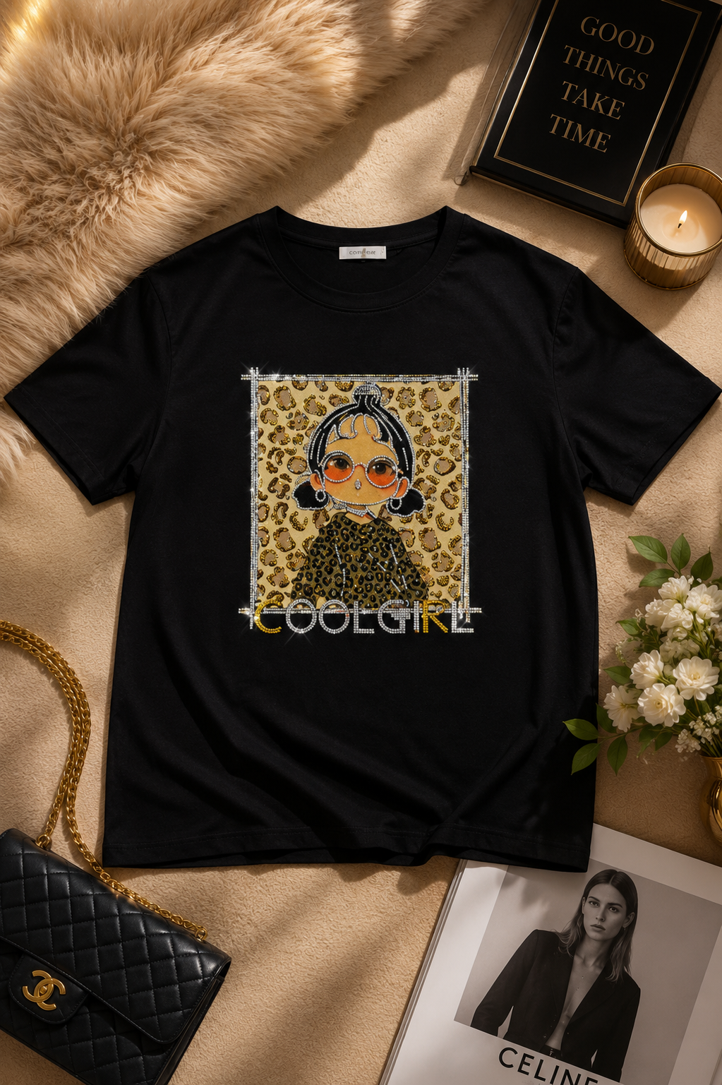 Cool Girl Leopard Graphic T-Shirt