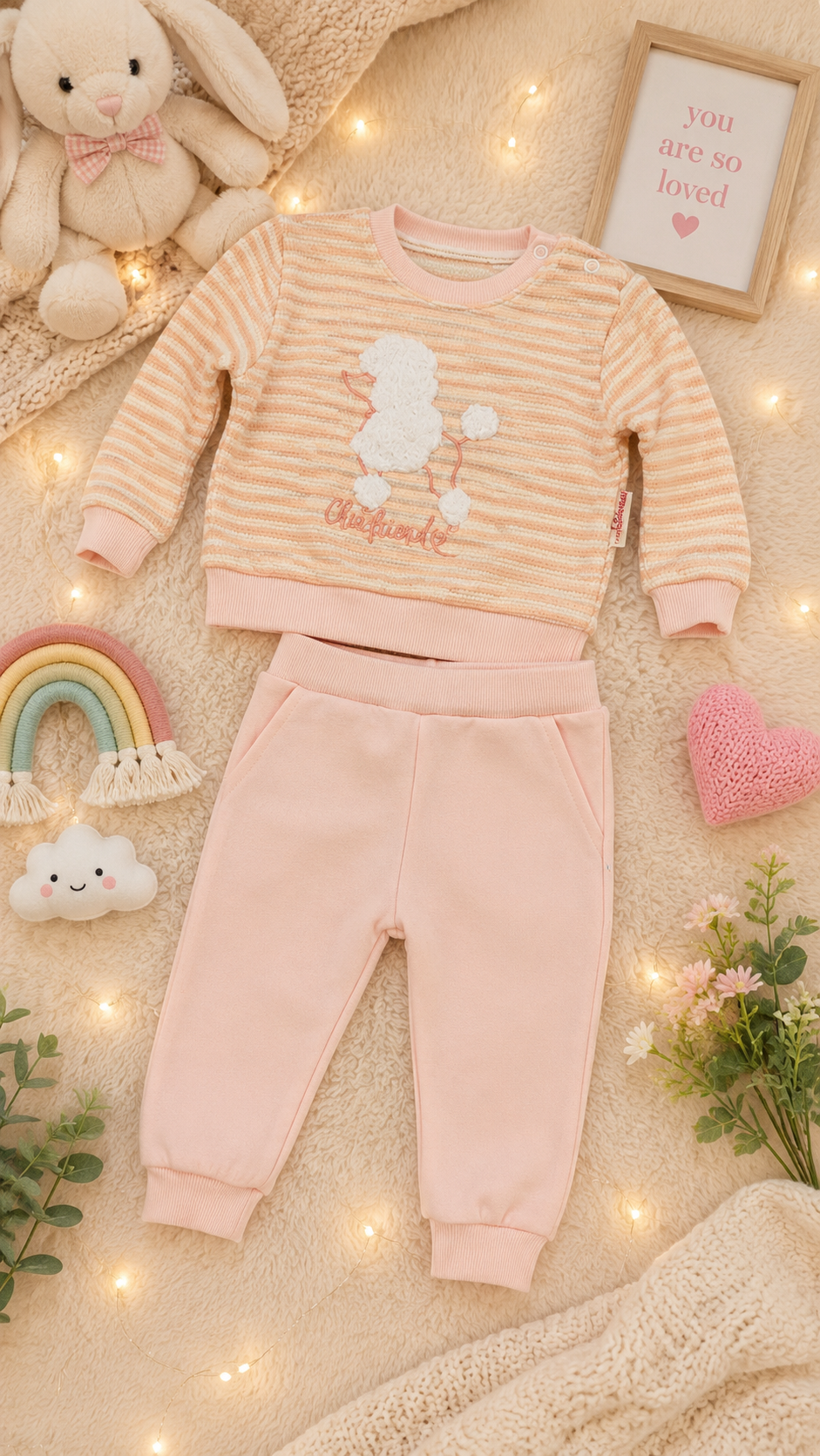 Baby Girls Poodle 2-Piece Outfit Set