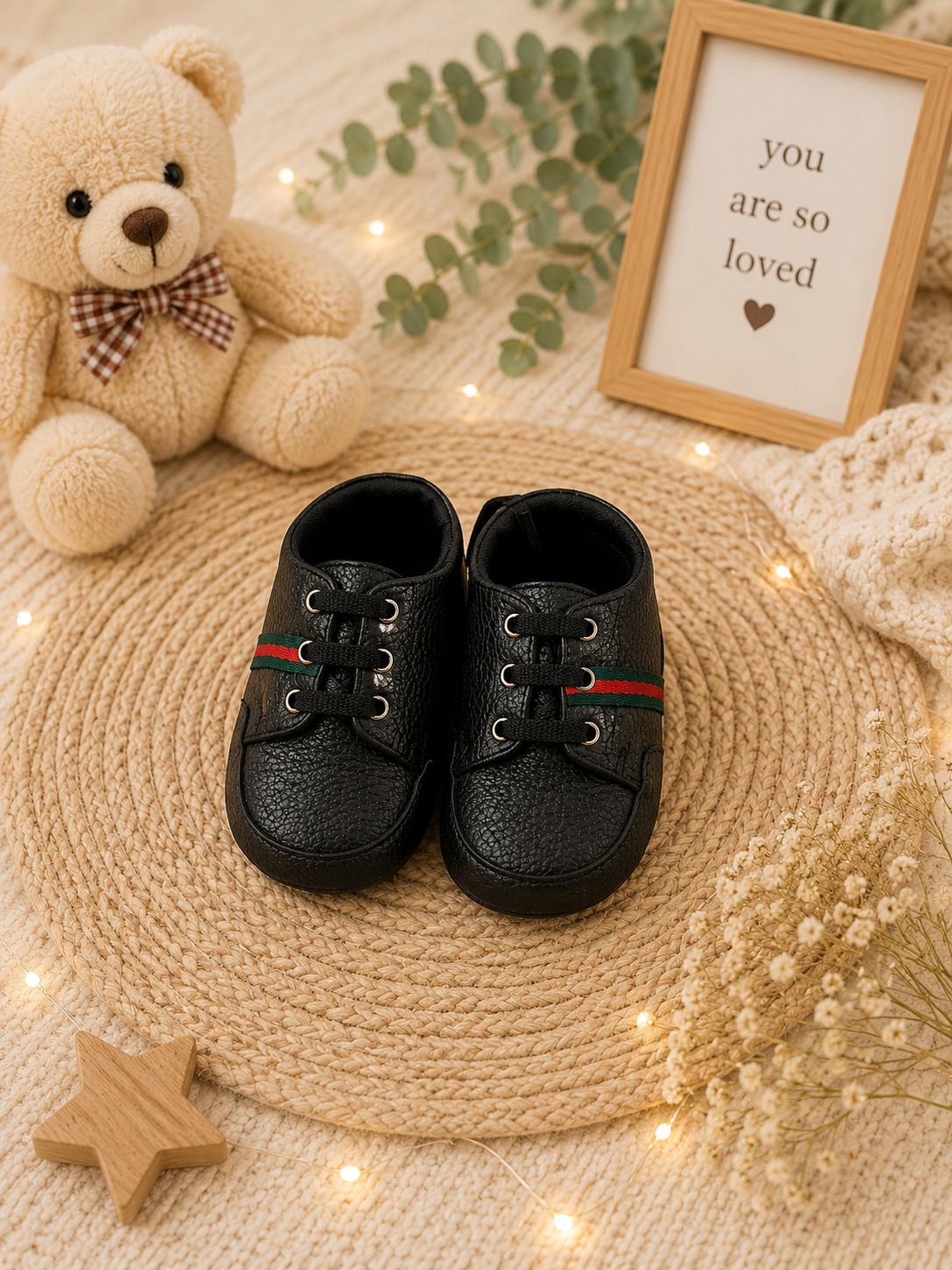 Baby Boys Classic Brown Soft Sole First Walker Shoes