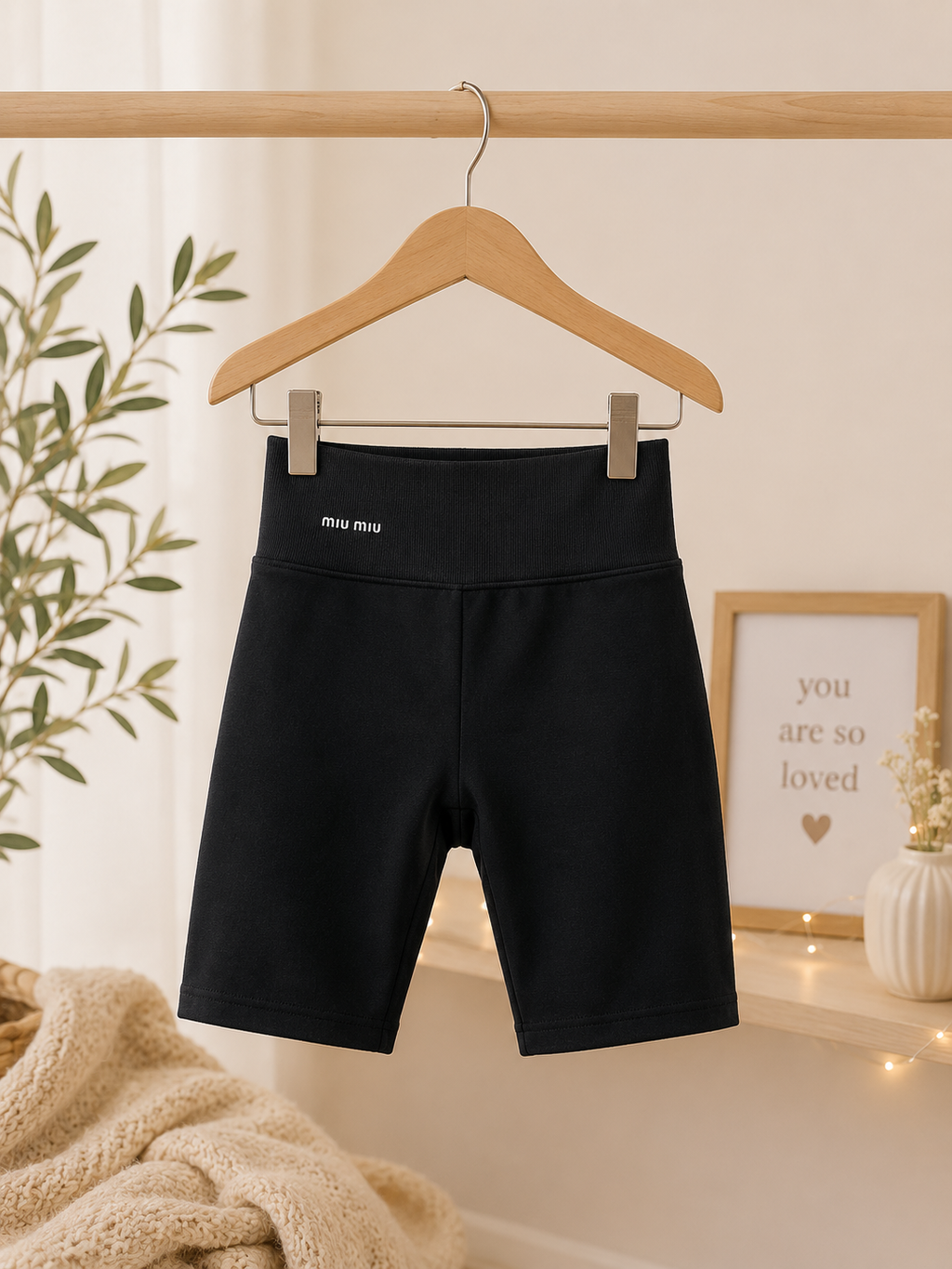 Women's High-Waist Sculpting Biker Shorts – Black