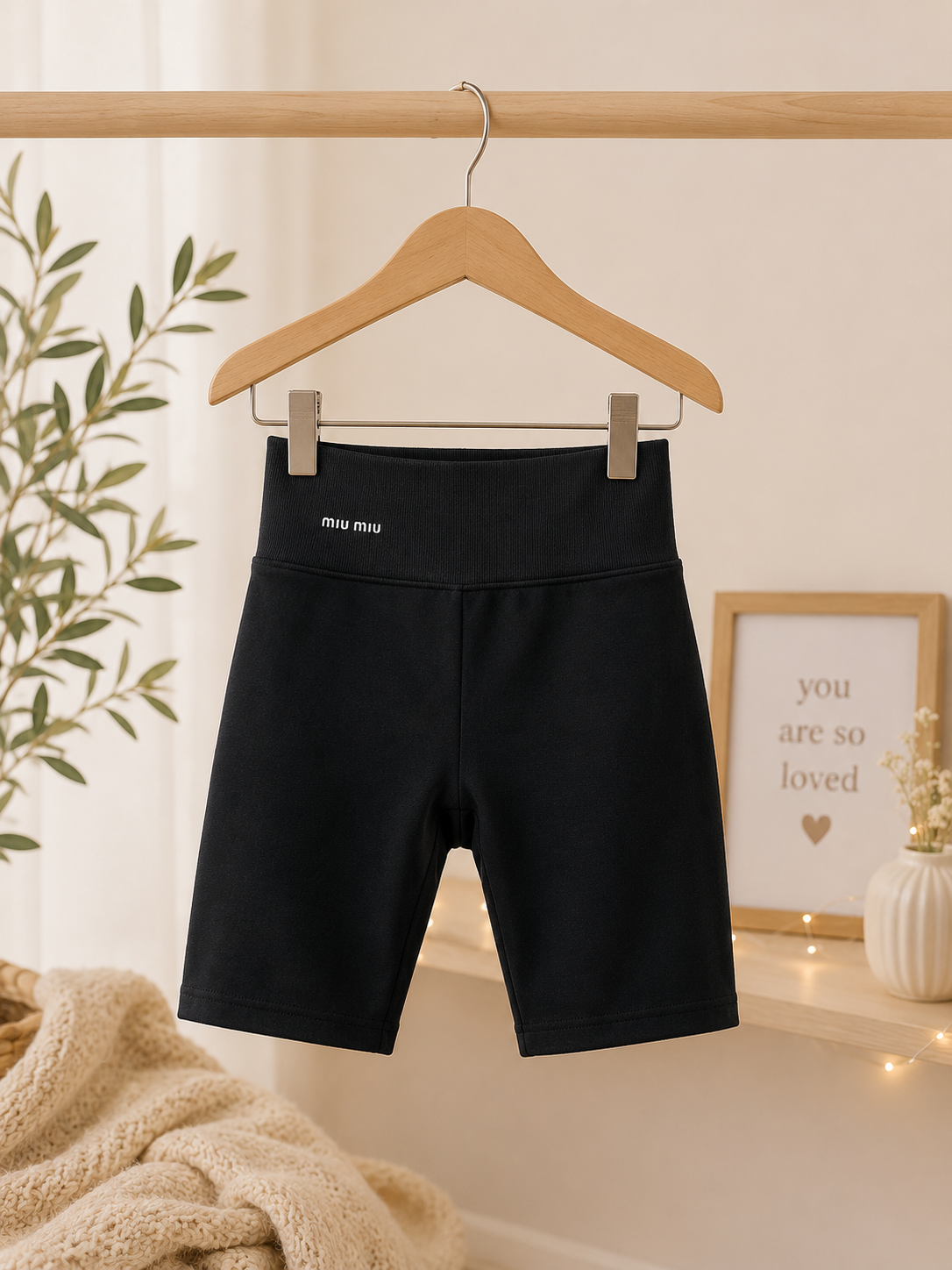 Women's High-Waist Sculpting Biker Shorts – Black