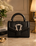 Elegant Black Top Handle Handbag