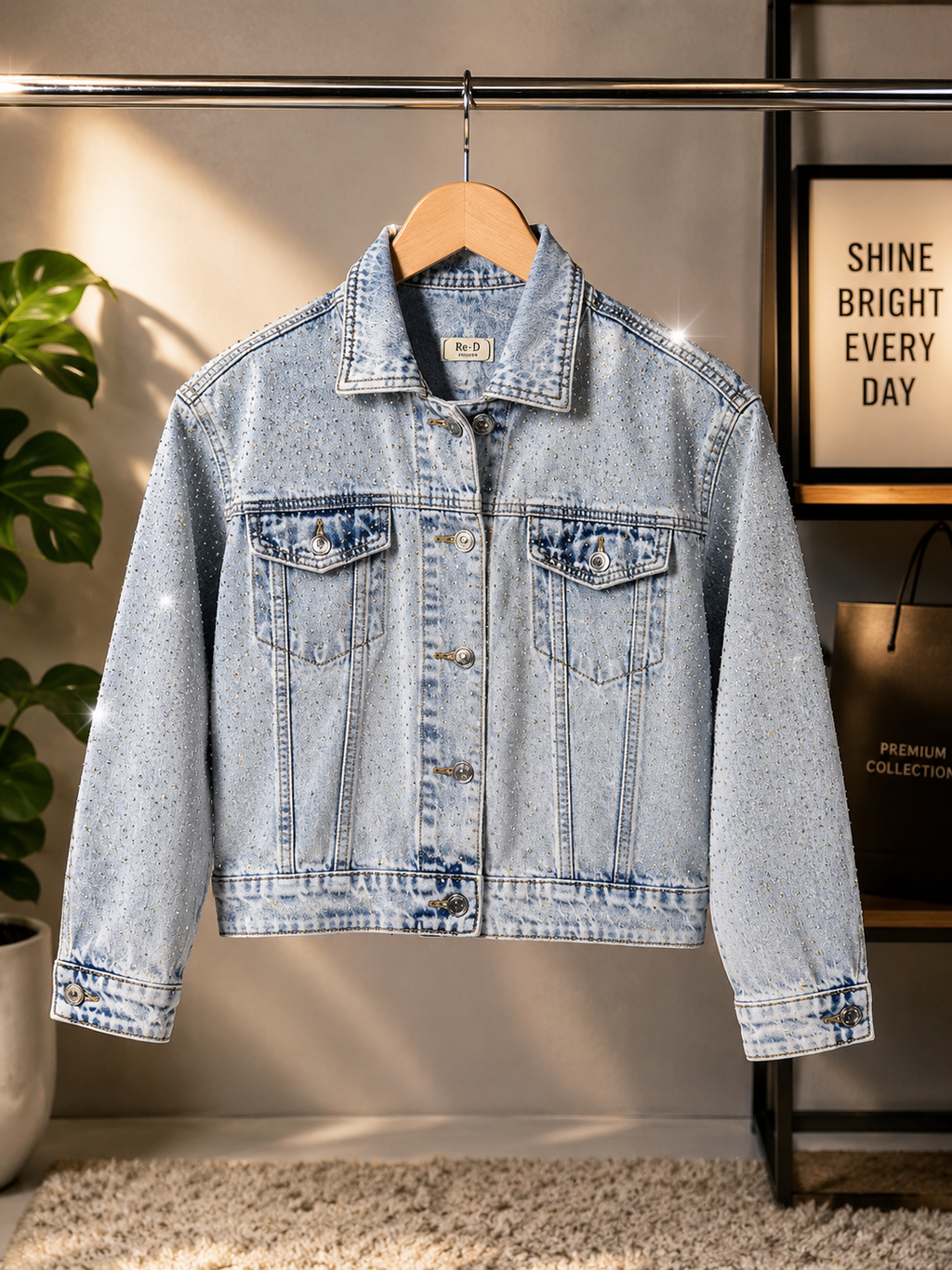 Premium Shiny Denim Jacket