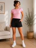 Women's Black Lounge Shorts