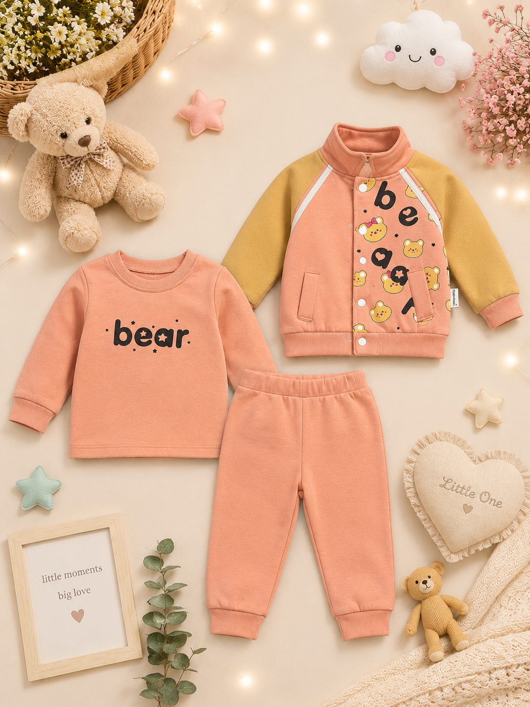 3-Piece Baby Fleece Set – Warm & Cozy