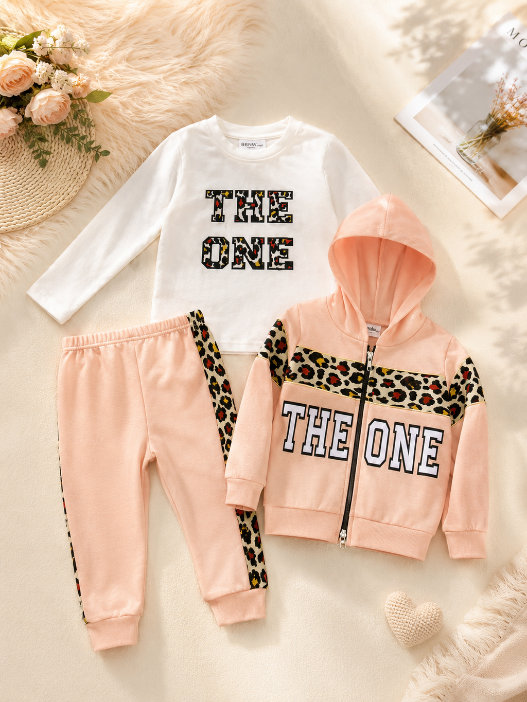 3-Piece Girls’ “The One” Leopard Set