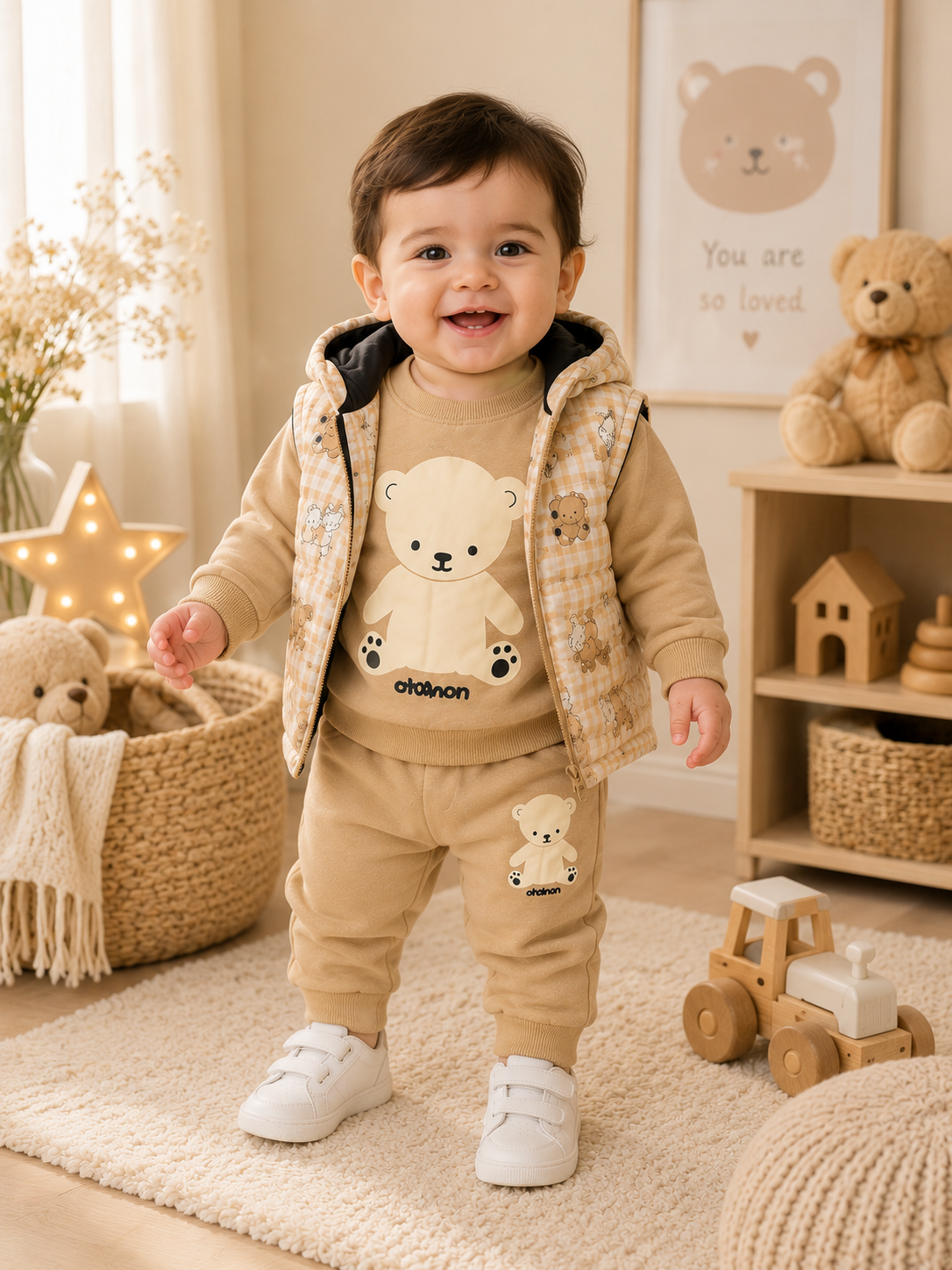 3-Piece Baby Boys Teddy Bear  Set