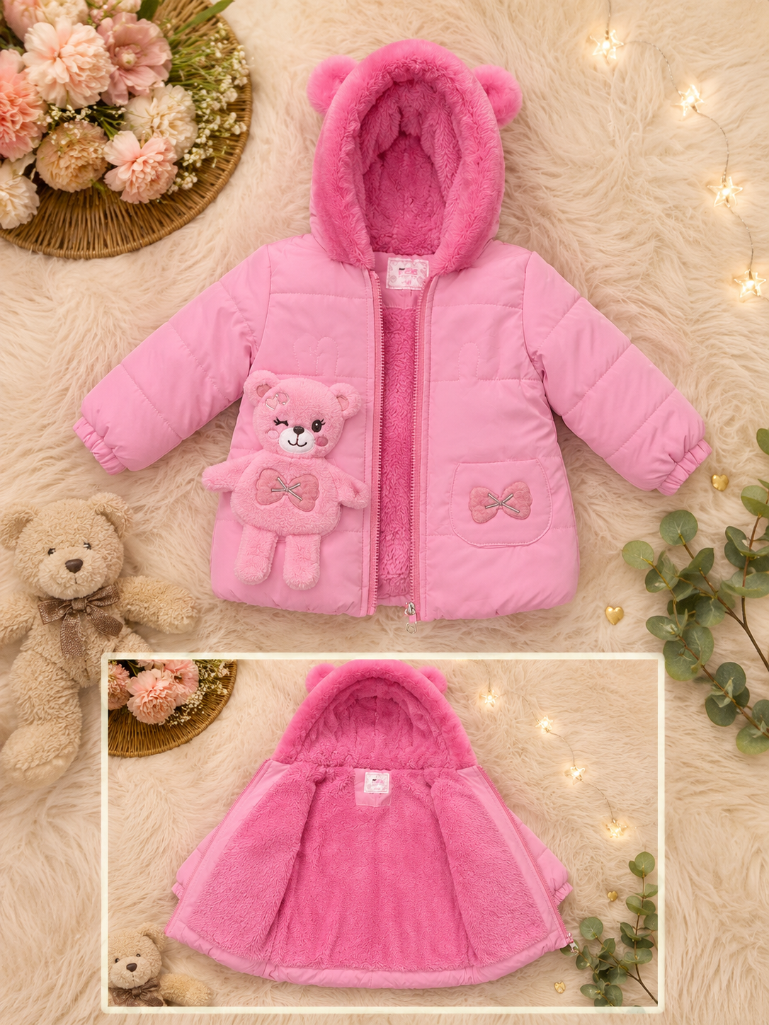 Adorable Girls Winter Jacket – Soft & Cozy