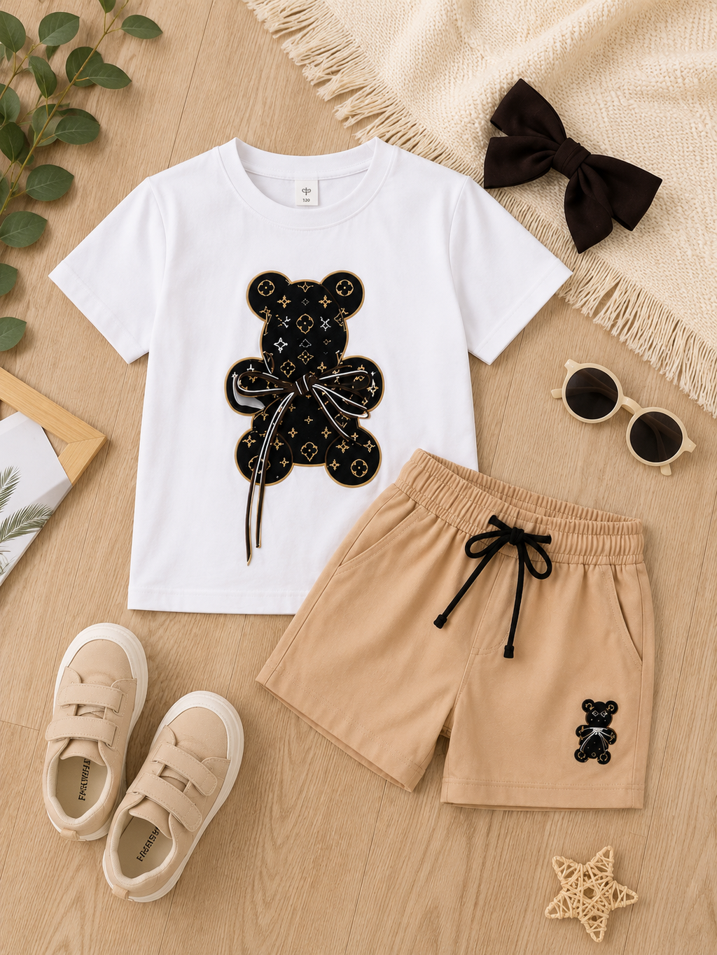 Stylish Teddy 2pcs Set For Girls