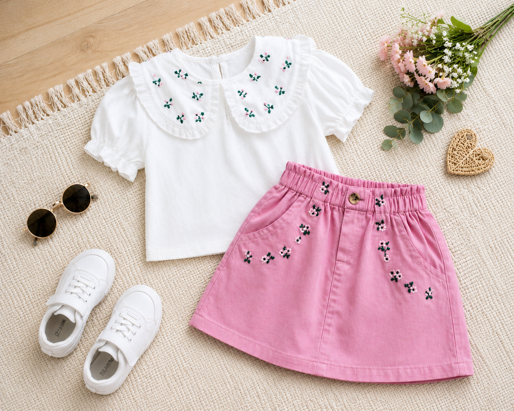 T-Shirt+Skirts 2pcs Set