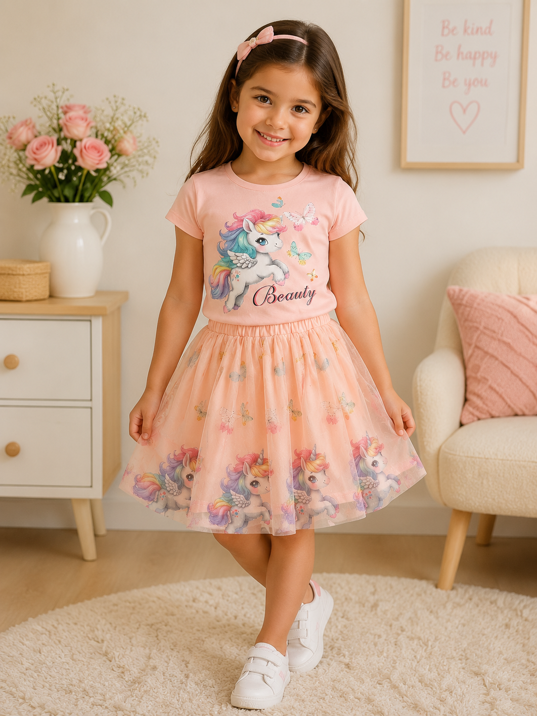 Girls' 2pcs Set with Skirt