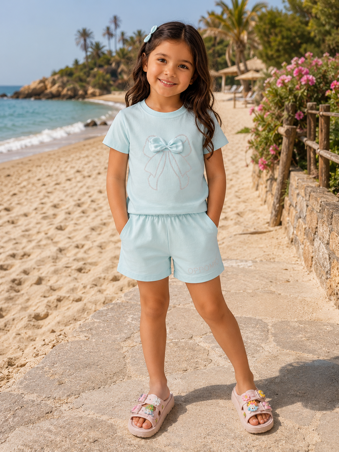 Girls Bow Summer Set