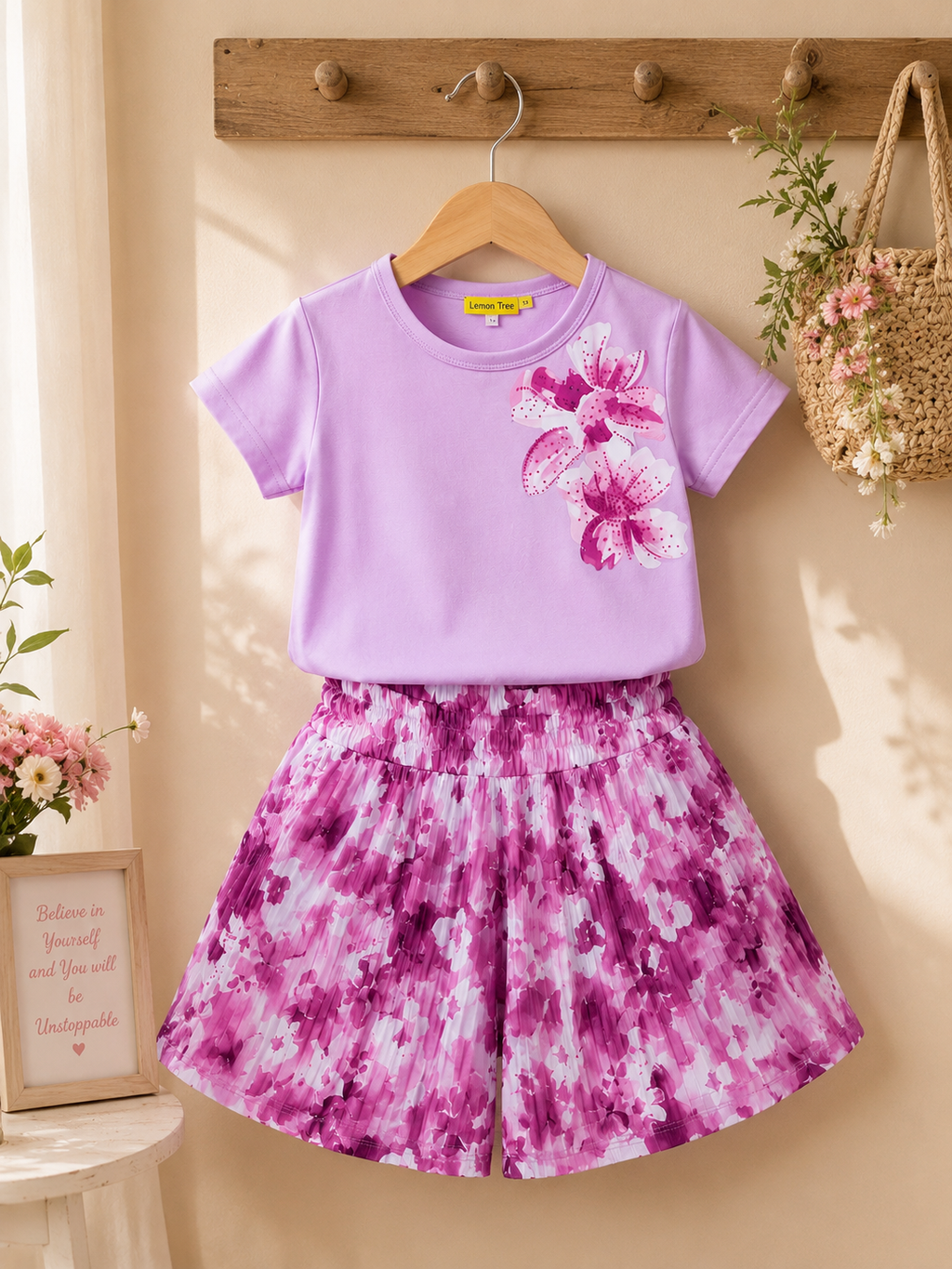 Girls Floral Summer Set