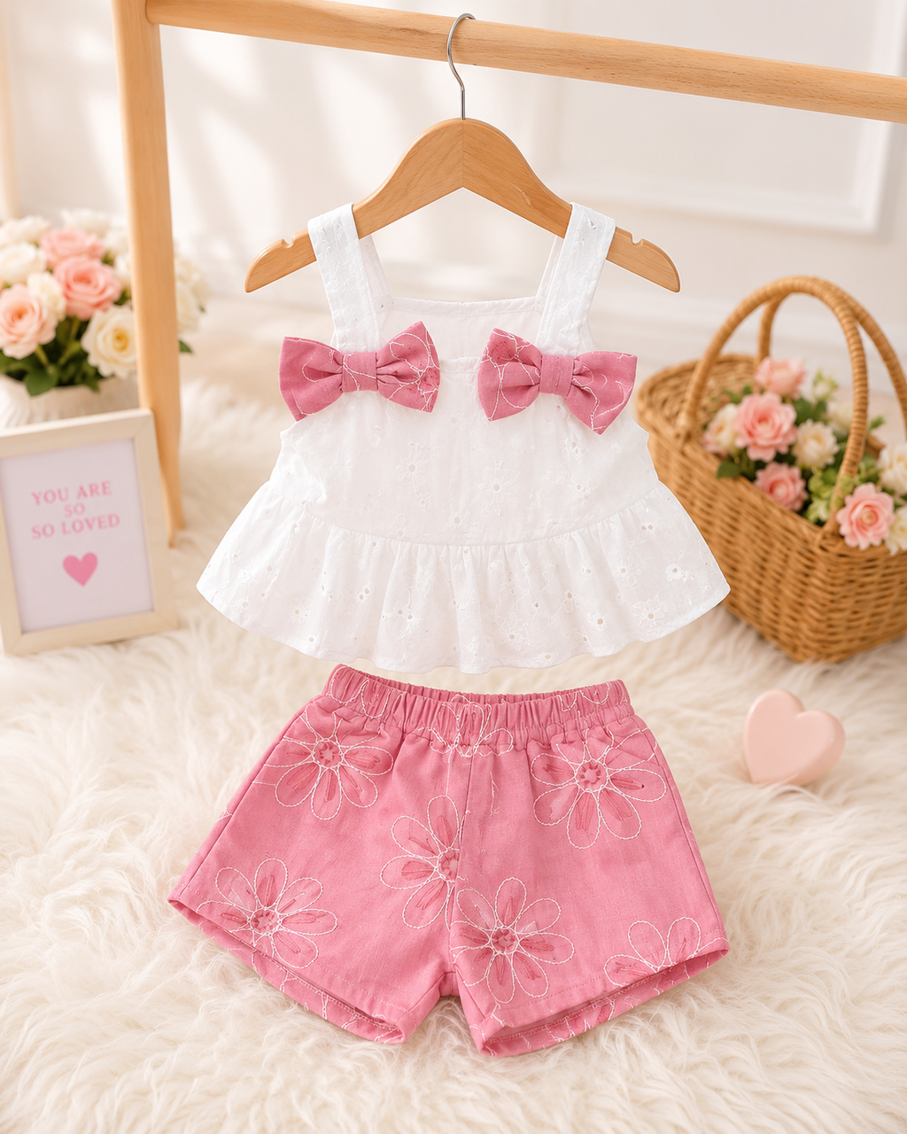 Girls' Premium Cotton Summer Set