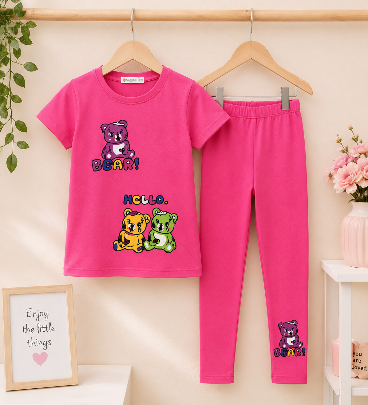 Girls'  Cotton Bear Set