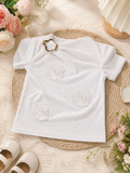 Girls' Elegant Floral T-Shirt