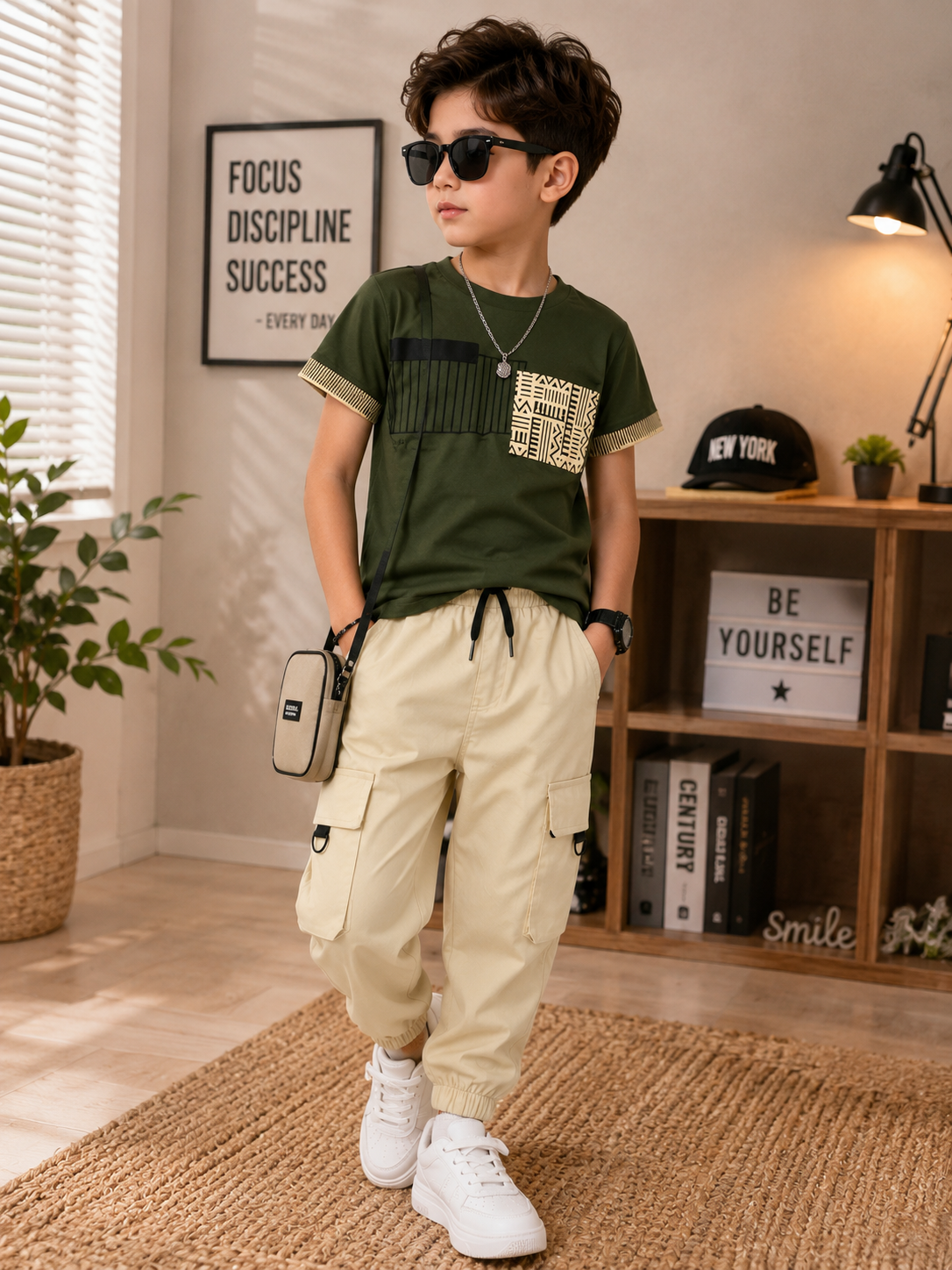 Boys' Casual Cargo Outfit Set