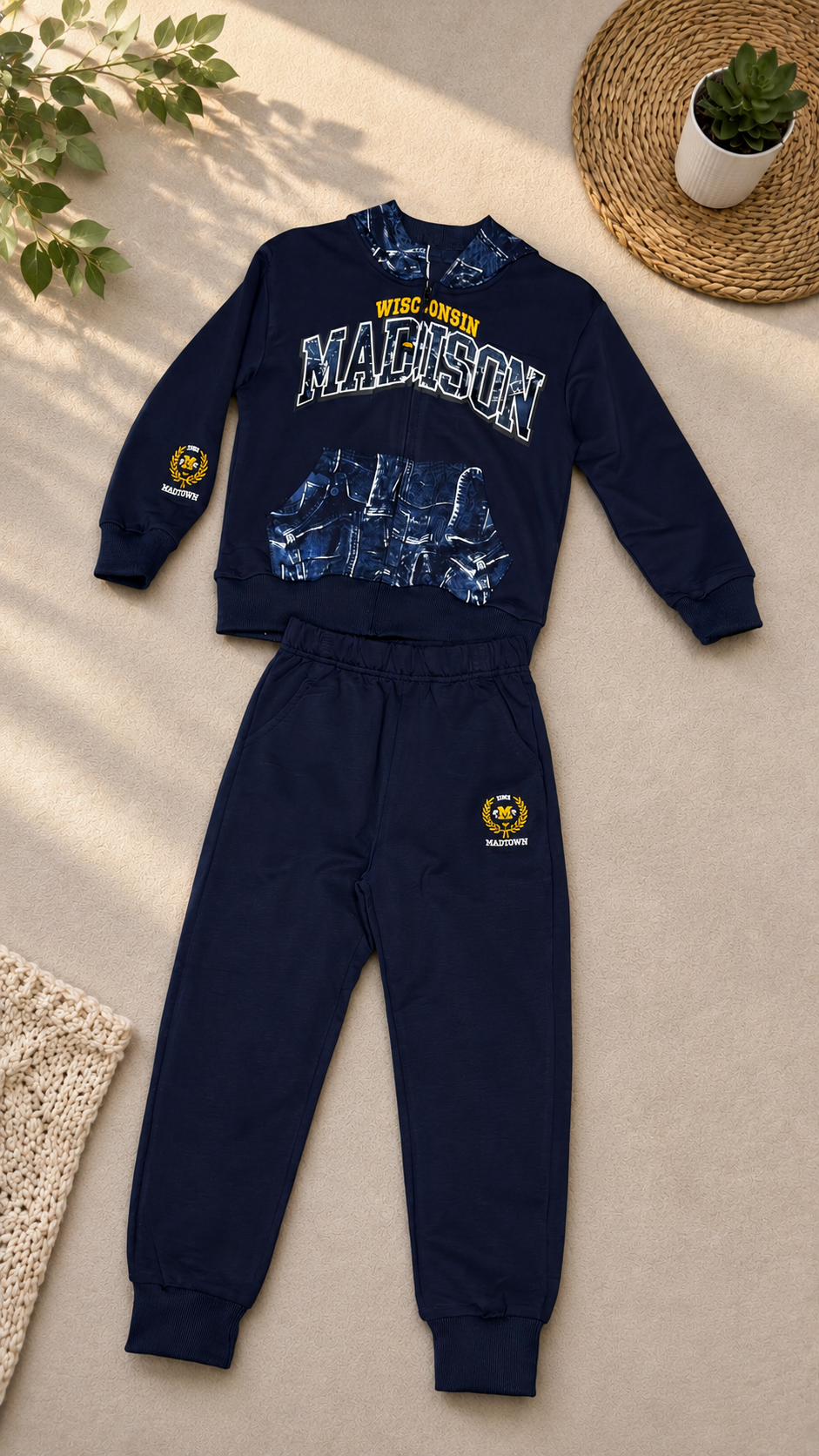 Madison Kids Navy Blue Tracksuit Set