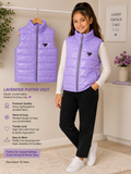 Girls' Lavender Puffer Vest.