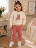 Baby Girls' Teddy Bear Sweatshirt & Jogger Set