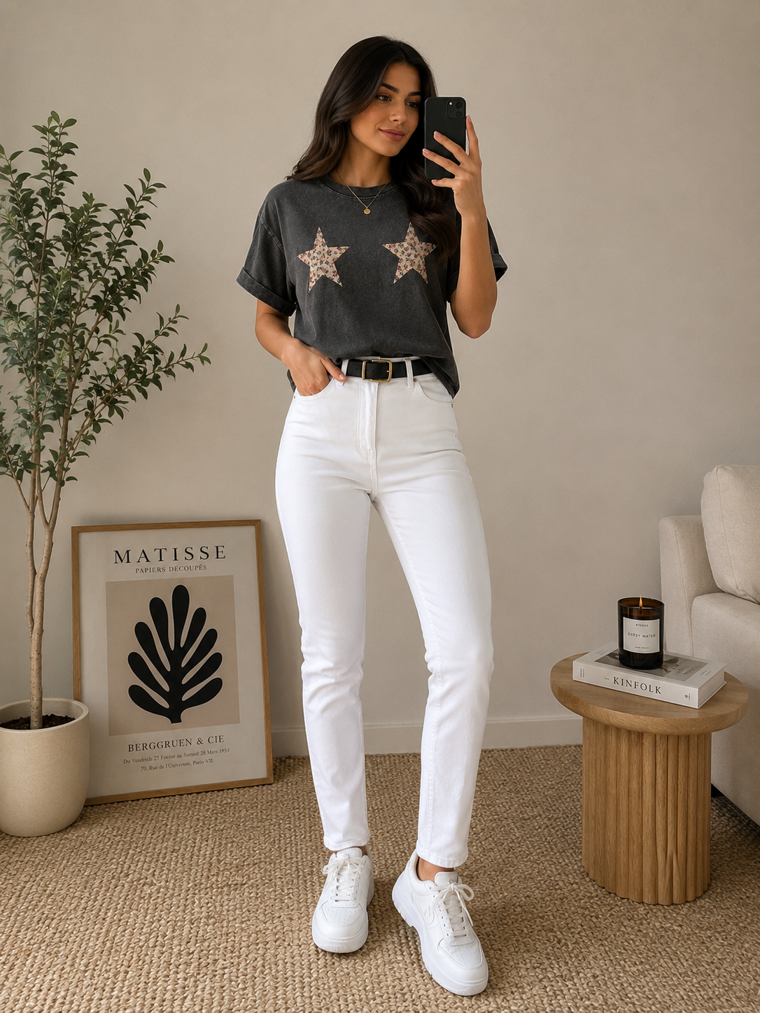 Premium Washed Star Graphic T-Shirt