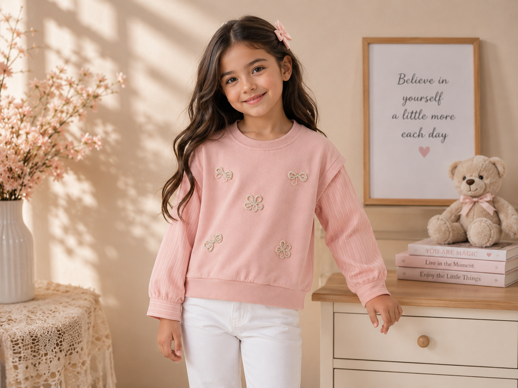 Girls' Embellished Sweatshirt