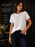 Premium White Rhinestone T-Shirt