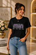 Women's Premium "MIN" Rhinestone T-Shirt