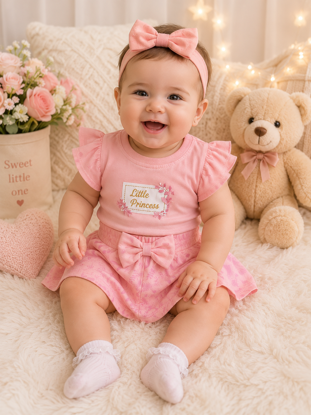 Baby Girls Little Princess 2-Piece Outfit Set