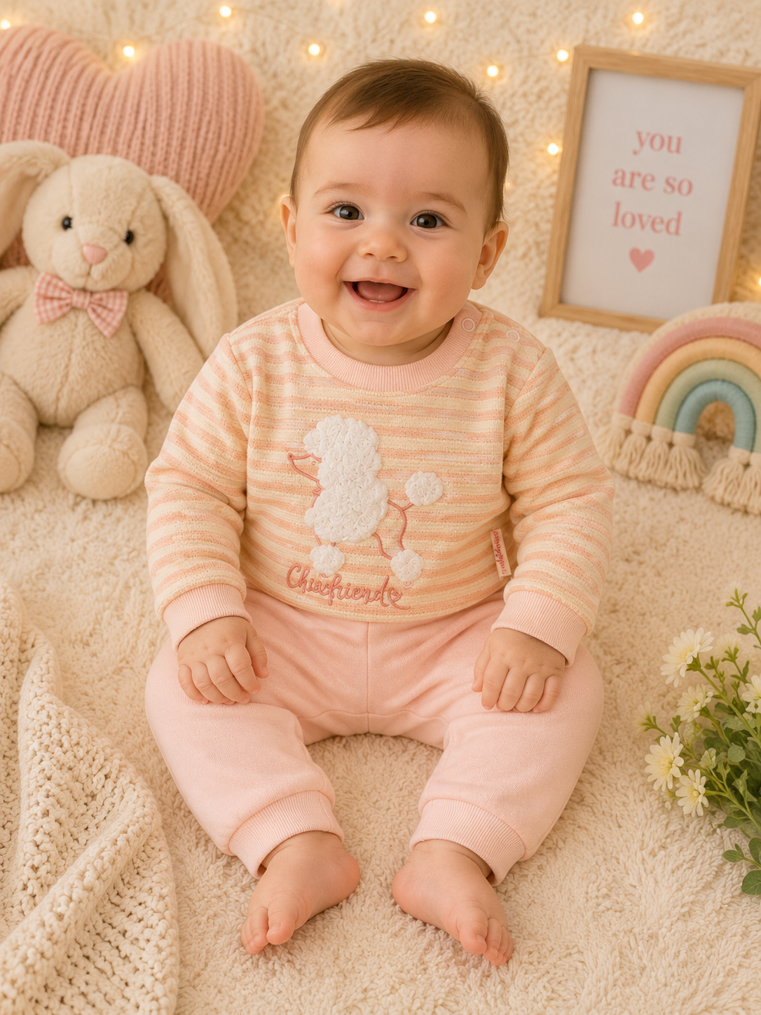 Baby Girls Poodle 2-Piece Outfit Set