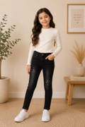 Girls' Black Stretch Skinny Jeans