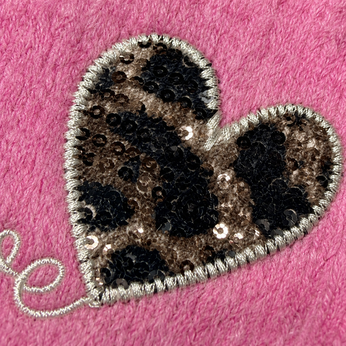 Pink Leopard Heart Cardigan