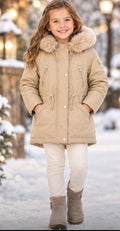 Girls' Winter Jacket – Beige