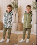 Reversible Kids Hooded Puffer Vest