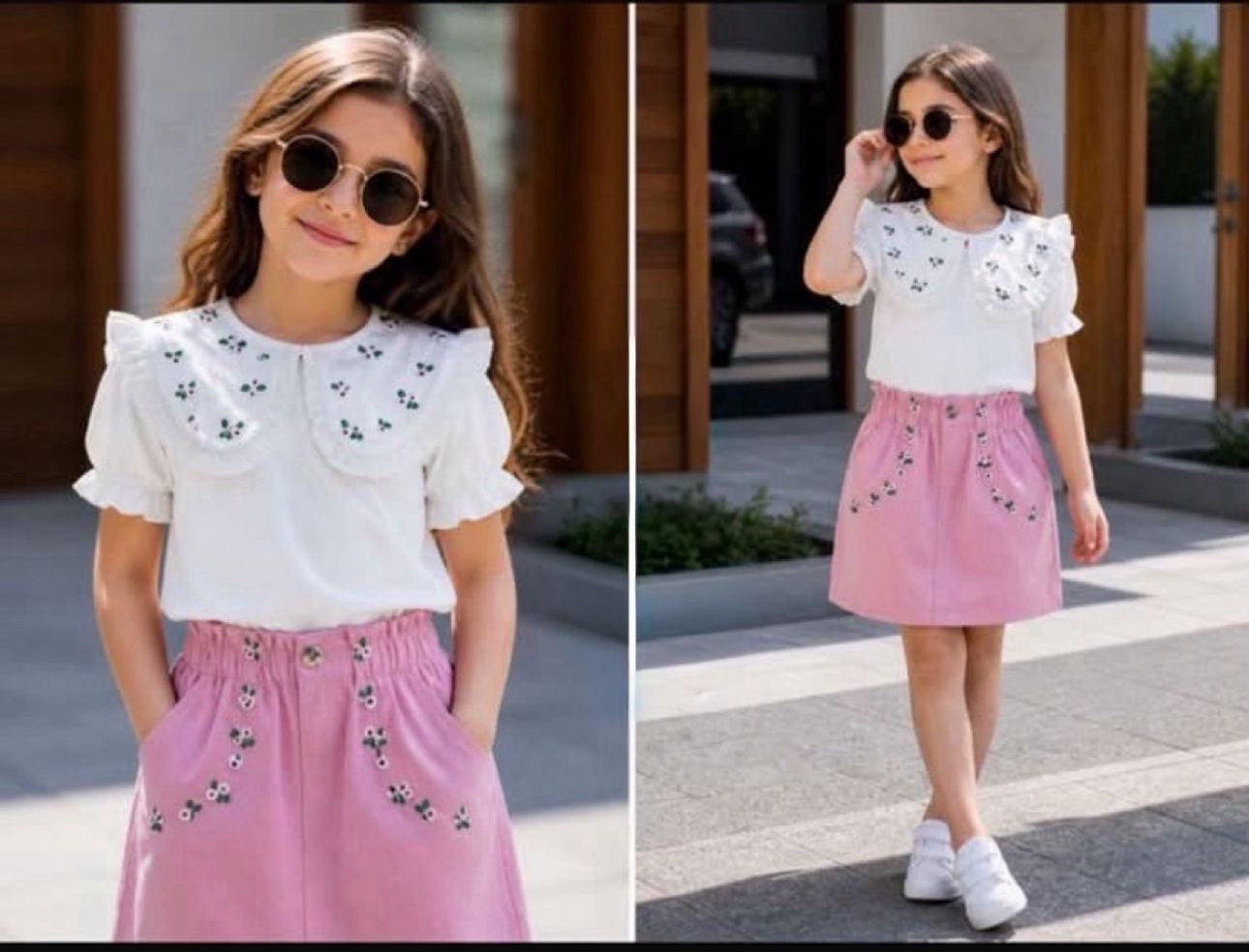 T-Shirt+Skirts 2pcs Set